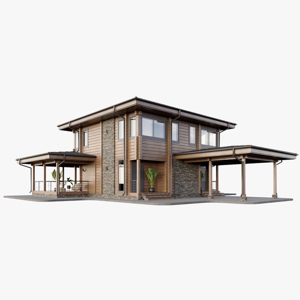 Wooden Cottage House 3 3D