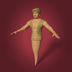 Cartoon Djinn - Genie of the Lamp