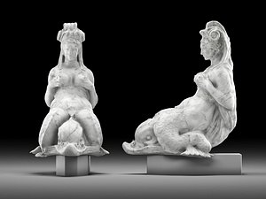 Mermaid Marble Fountain Sculpture Bologna