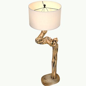 Rustic Floor lamp made natural driftwood branches Scandinavian 3D model 3D
