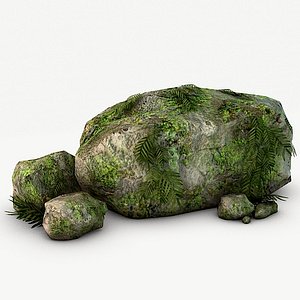 3d model rocks plants