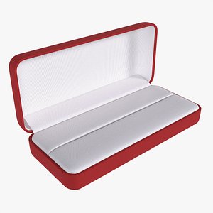 Jewelry box rectangle open 3D