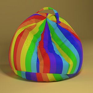 soft comfortable beanbag 3D