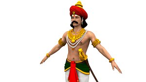 3D indian king model