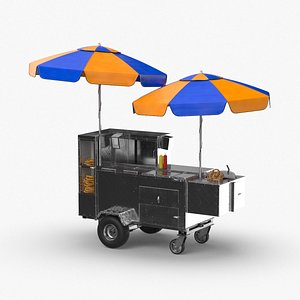 3D new-york-hot-dog-and-pretzle-stand