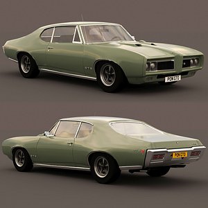 3D pontiac gto 1968