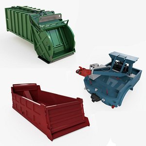 3D Industrial truck parts collection model