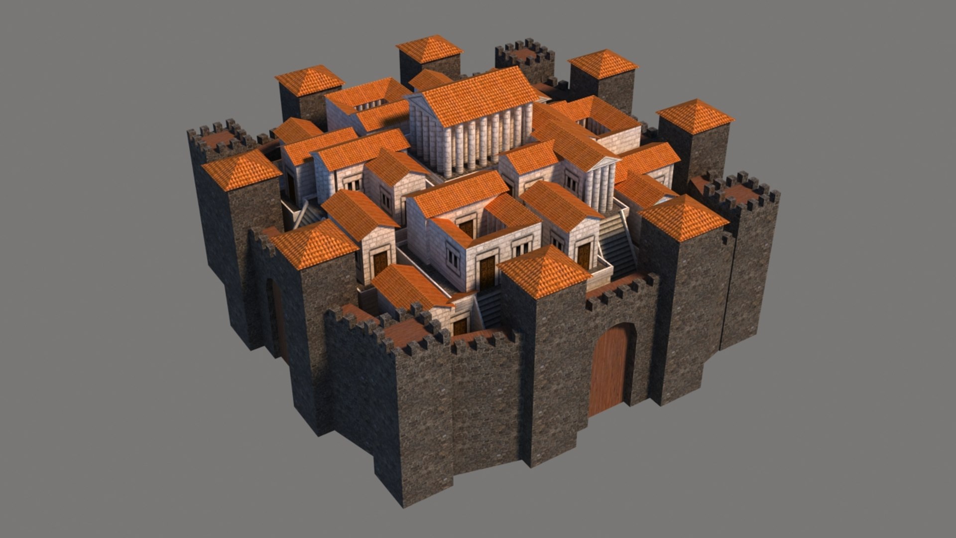 3D Town Rome - TurboSquid 1482092