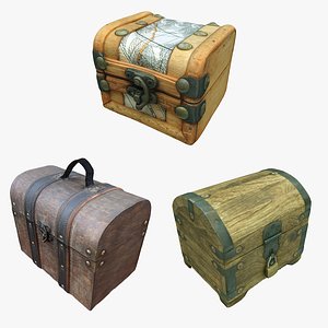 3D Treasure Chest Collection 01 model