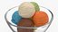 3D Ice Cream Balls in Glass Bowl