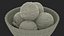 3D Ice Cream Balls in Glass Bowl