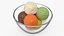 3D Ice Cream Balls in Glass Bowl