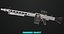 Machine Gun 08 Silver Todas as texturas PBR Unity UE