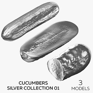 3D Cucumbers Silver Collection 01 - 3 models