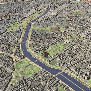 Paris France - city and urban 3D