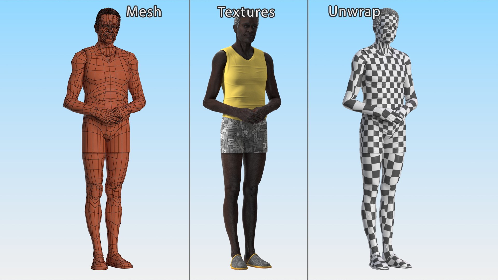 Afro American Man in Nightwear Standing model https://p.turbosquid.com/ts-thumb/s8/TfKnlj/9Q/afroamericanmaninnightwearstanding3dsmodel027/jpg/1673920970/1920x1080/fit_q87/8c80c16bf16bcf48b71b16cc141bacb6ec873a81/afroamericanmaninnightwearstanding3dsmodel027.jpg