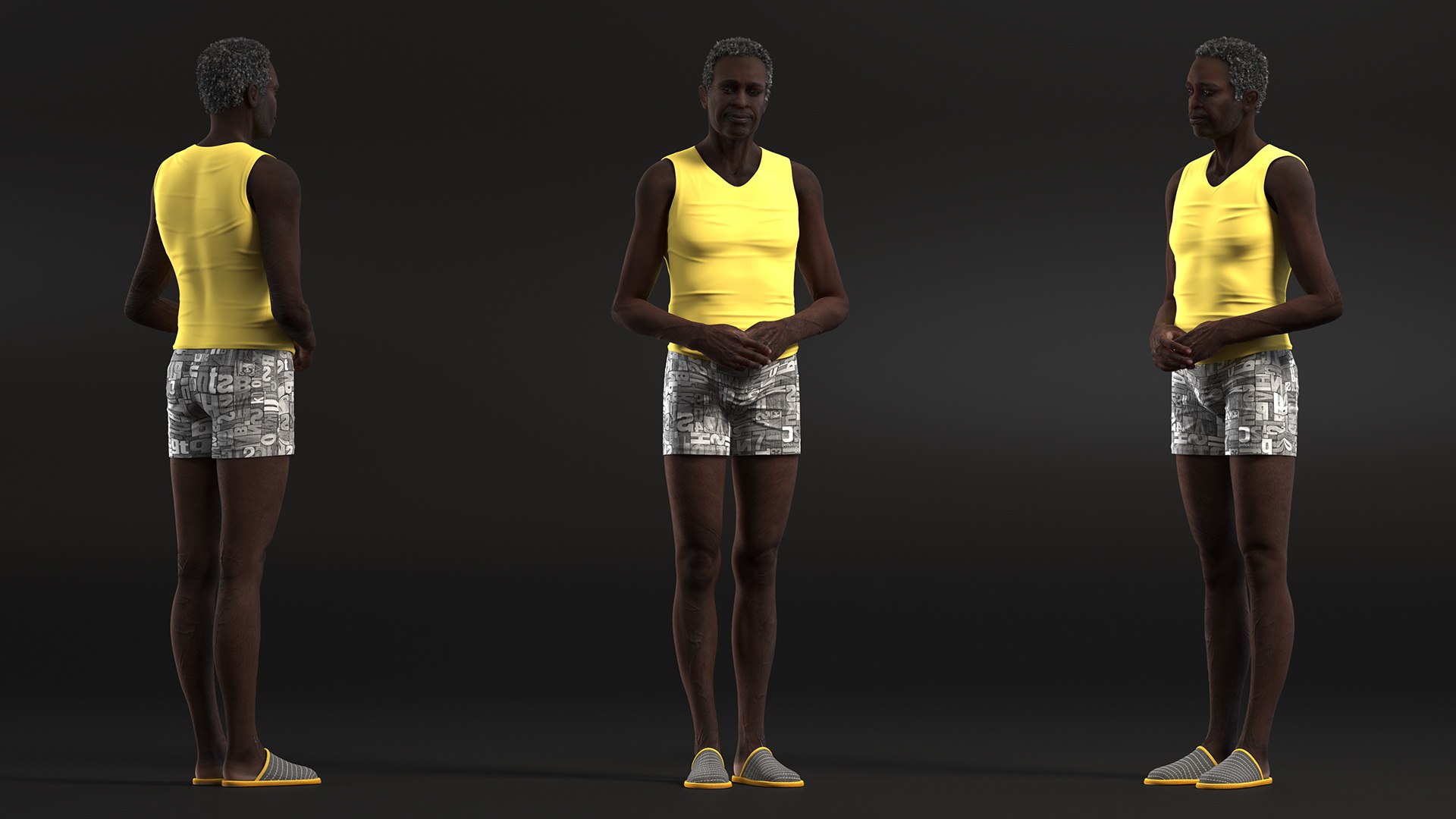 Afro American Man in Nightwear Standing model https://p.turbosquid.com/ts-thumb/s8/TfKnlj/uJ/afroamericanmaninnightwearstanding3dsmodel018/jpg/1673920945/1920x1080/fit_q87/c3cd6e8180b8fde82cc5935afb71a69432376ef0/afroamericanmaninnightwearstanding3dsmodel018.jpg