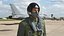 Military Pilot Flight Suit with Helmet Green