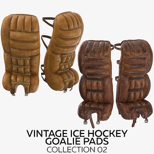 3D model vintage ice hockey goalie