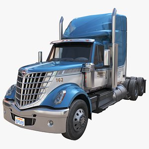 International LoneStar sleeper truck 3D model