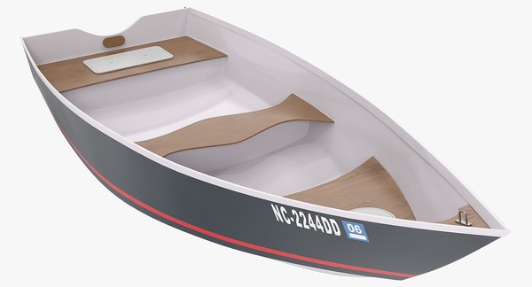 3D small aluminum fishing boat model - TurboSquid 1296449