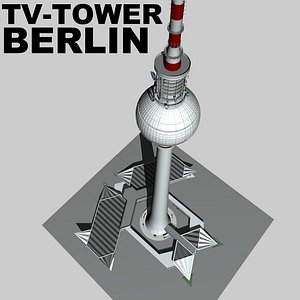 berlin tv tower landmarks c4d
