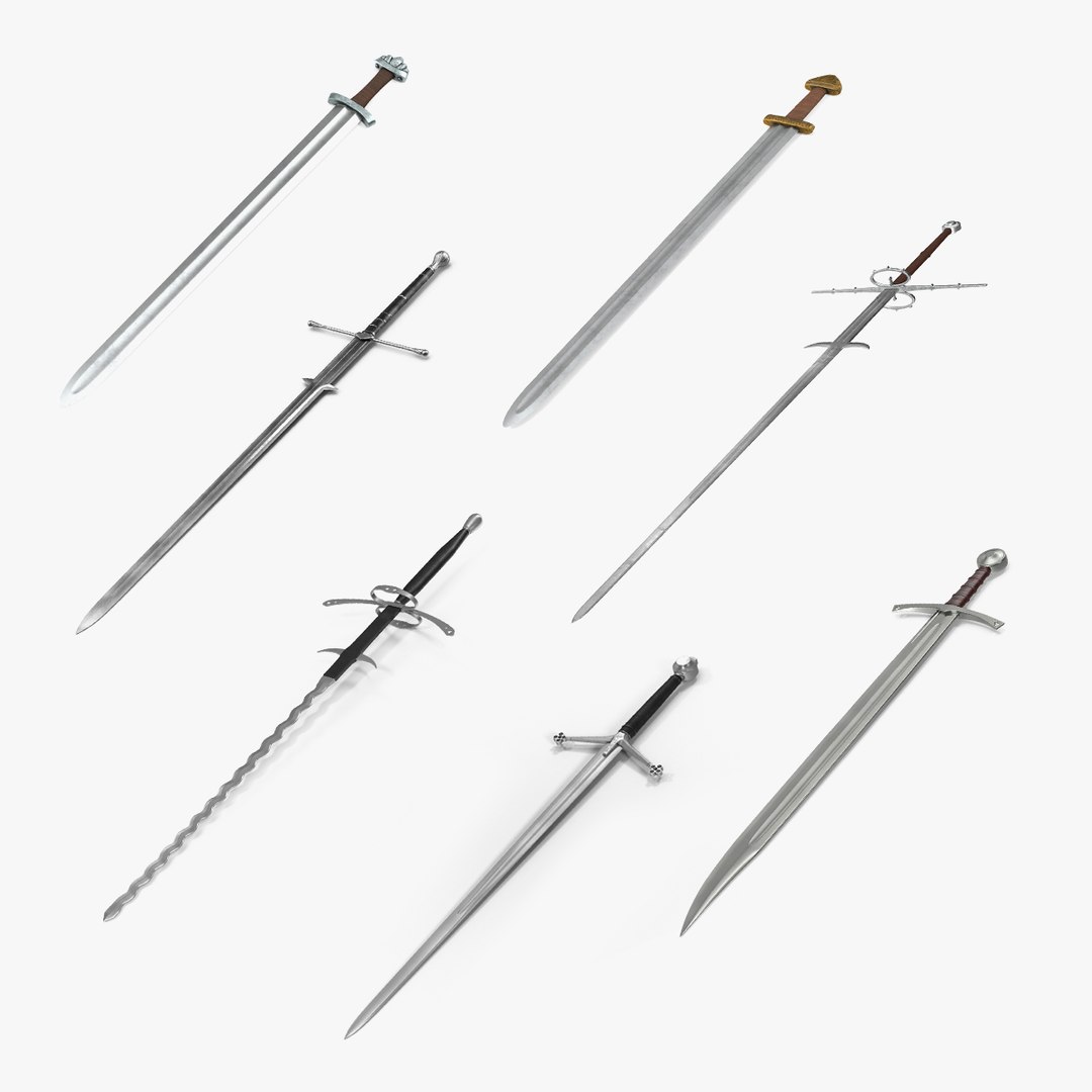 Medieval Swords Collection 3D model preview
