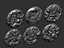 6 dragon pendants 3D model