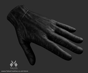 leather glove 3d model