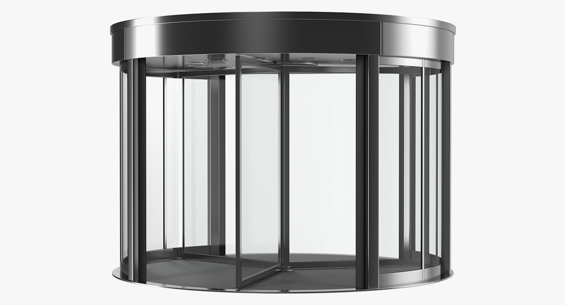 Revolving Door System 3D model preview