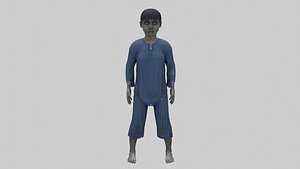 japanese style ghost boy 3D model