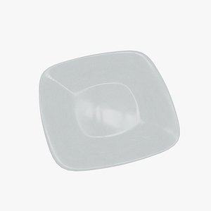 3D Square Porcelain Plate