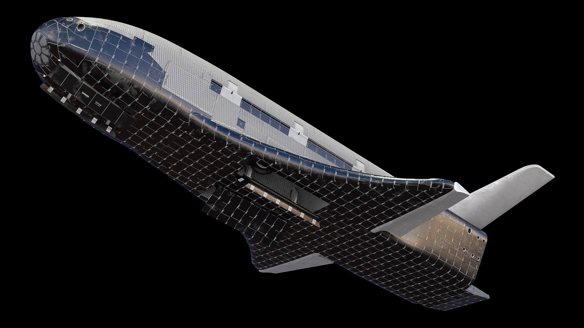 Reusable Robotic Spacecraft Rigged for Cinema 4D 3D model preview