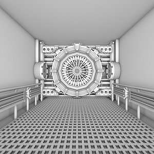 science fiction interior 3D model