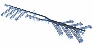Roller and belt conveyor Cognex barcode