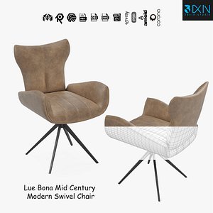 3D Lue Bona Mid Century Modern Swivel Chair