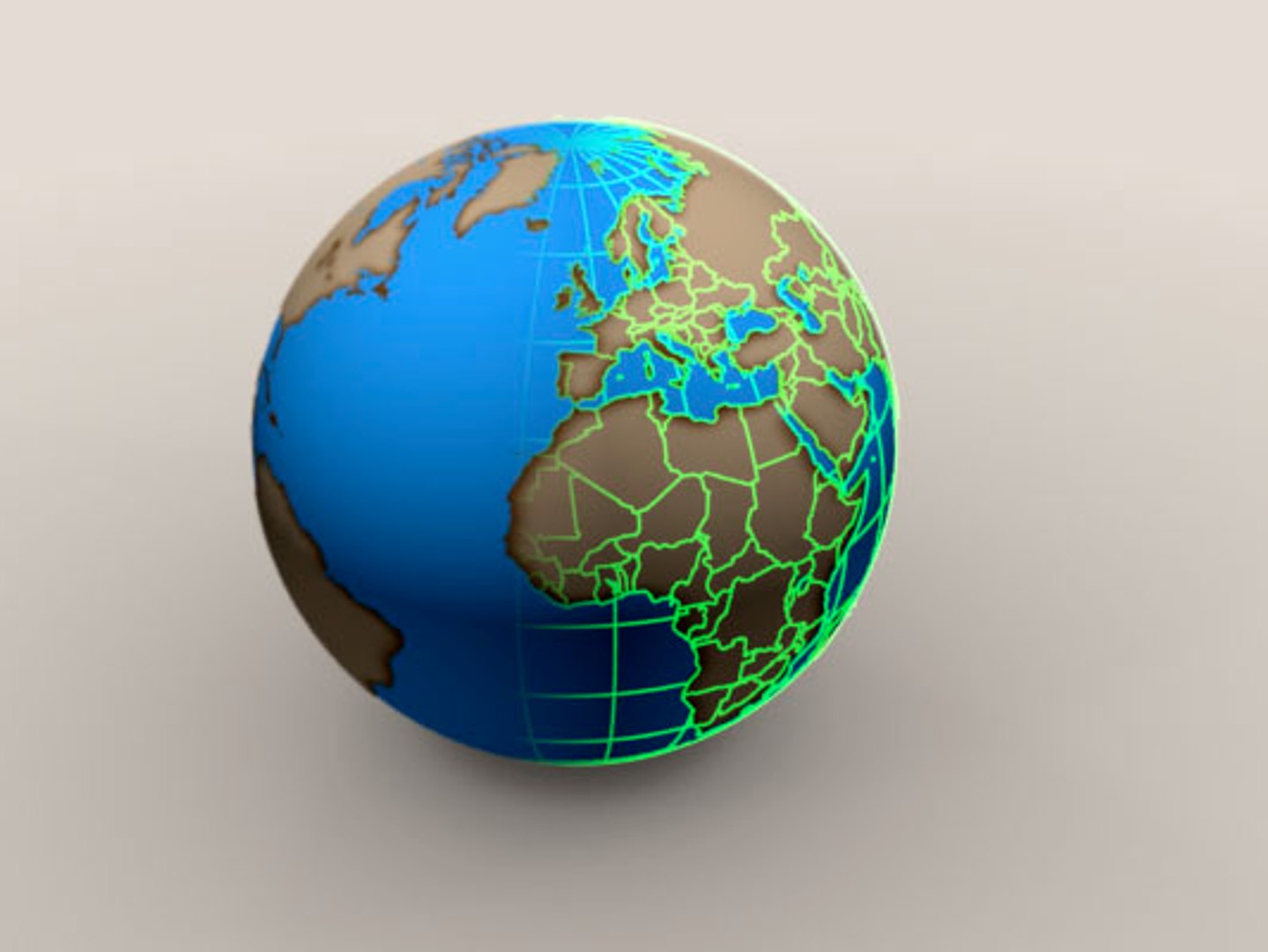 Globe Wireframe 3d Model