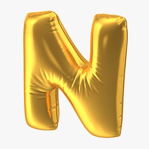 foil balloon letter n 3D