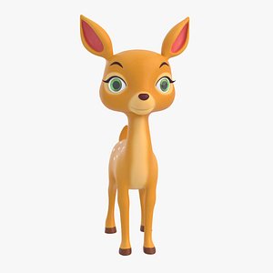 3D Cartoon Deer Cute model