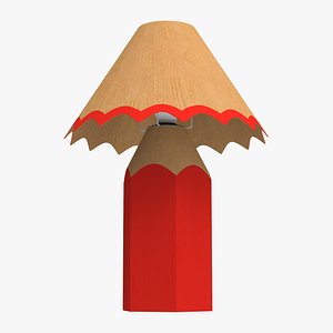 Pencil-Shaped Lamp Light 3D model
