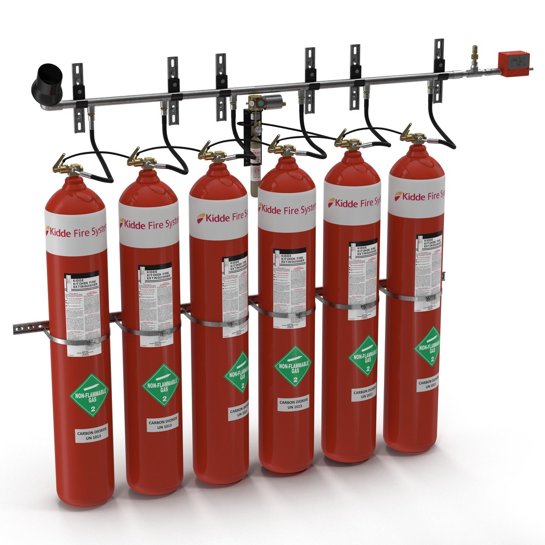 Fire Suppression System 3D model preview
