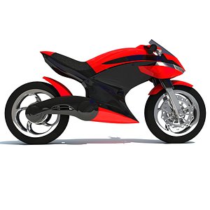 Free Sport Bike Concept 3D Model