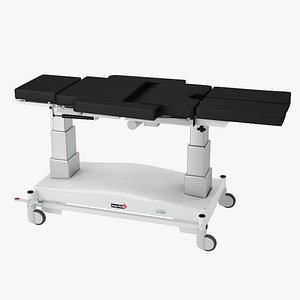 Medi Plinth Mobile Operating Table with Arms 3D model