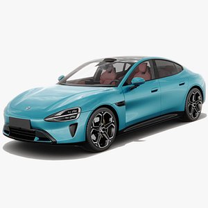 Xiaomi SU7 2024 with interior 3D model