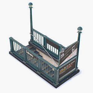 3D New York Subway Entrance model