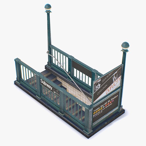 3D New York Subway Entrance model