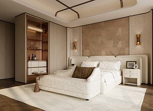 3D modern bedroom model