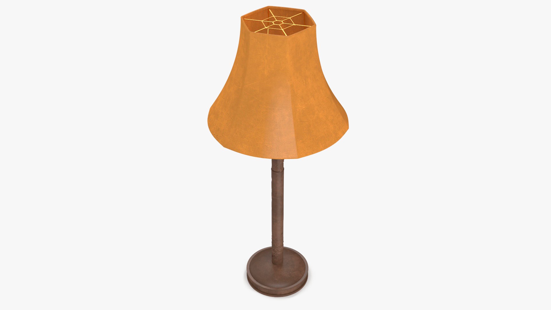 Brown Leather Table Lamp 3D model preview