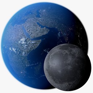 Earth and Moon Photorealistic 4K