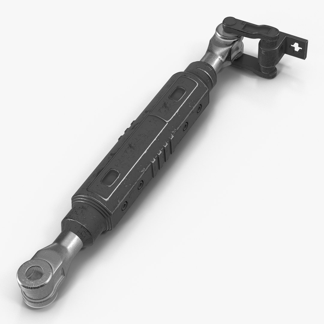 Ram Cylinder Hydraulic Sci-Fi 8 3D model preview